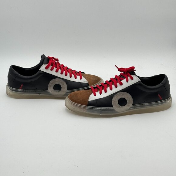 Oliver Cabell Low 1 Metropolis Sneakers Distressed Leather Suede Toe Cap Retro - Picture 2 of 11